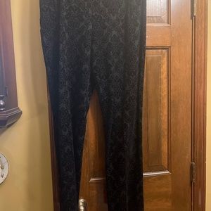 Chico’s Elegant Black Damask Women's Pants